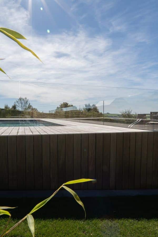 Garde-corps en verre extérieur pour piscine