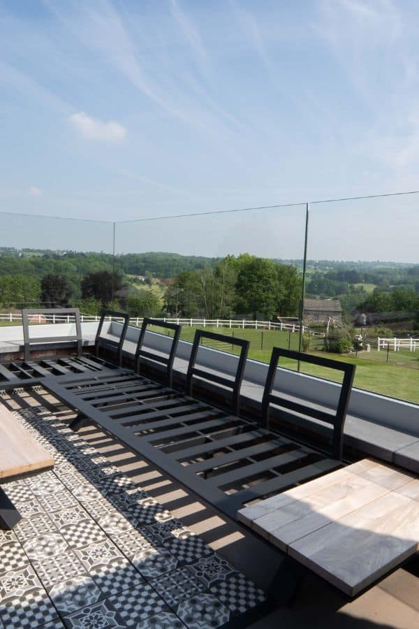 Garde-corps en verre extérieur terrasse