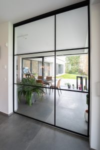 Porte vitrée Steel Look réalisation